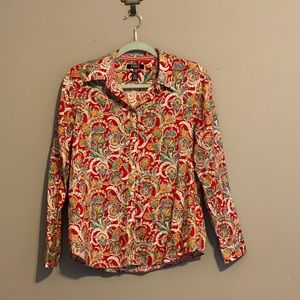 CHAPS Petite No Iron Large Button Down Shirt